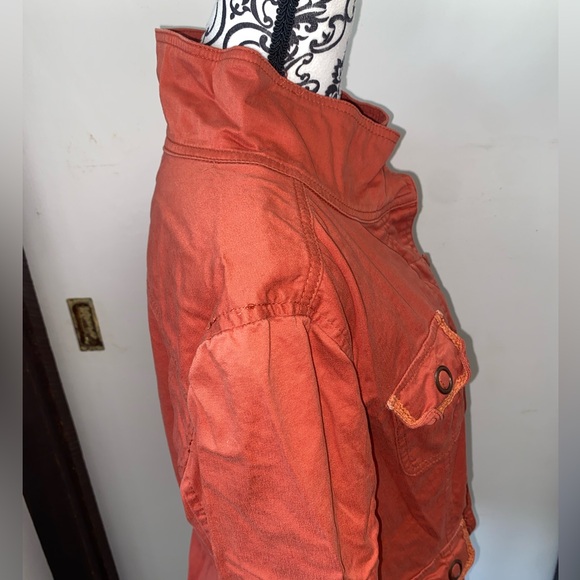 Live A Little Size XL Orange Utility Jacket with Four Pockets with Large Snaps - Picture 6 of 13